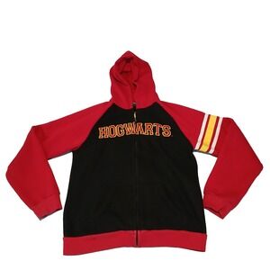 The Wizarding World of Harry Potter | Embroidered Hogwarts Zip Up Hoodie Size  M